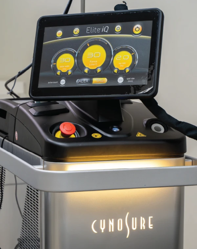 réglages laser médical Cynosure Elite iQ